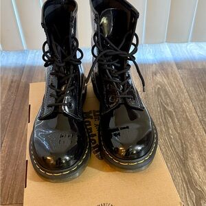 Dr. Martens Black Patent Leather Boots